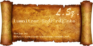 Lumnitzer Szörénke névjegykártya